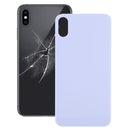 Easy Replacement Big Camera Hole Glass Back Battery Cover for iPhone X / XS(Purple)