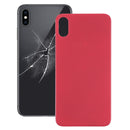 Easy Replacement Big Camera Hole Glass Back Battery Cover for iPhone X / XS(Red)