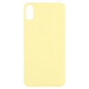 Easy Replacement Big Camera Hole Glass Back Battery Cover for iPhone X / XS(Yellow)