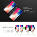 NILLKIN MC031 Gemini Dual Wireless Faster Charger QI Standard Smart Recognition 5/7.5/10W, For iPhone / Samsung / Nokia other QI Standard Smart Phones(Black)