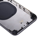 Back Housing Cover with SIM Card Tray & Side keys for iPhone X(Black)