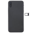 Battery Back Cover Assembly with Side Keys & Wireless Charging Module & Volume Button Flex Cable & Card Tray for iPhone X(Black)
