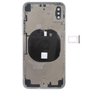 Battery Back Cover Assembly with Side Keys & Wireless Charging Module & Volume Button Flex Cable & Card Tray for iPhone X(White)
