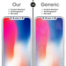 For iPhone X 9H Surface Hardness 2.5D Transparent Tempered Glass Front + Back Screen Protector
