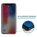 For iPhone X 0.3mm 9H Surface Hardness 3D Privacy Anti-glare Non-full Screen Tempered Glass Screen Protector