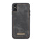 CaseMe-008 for iPhone X / XS TPU + PC Magnetic Absorption Detachable Back Cover Horizontal Flip Leather Case with Holder & Card Slots & Zipper Wallet & Photo Frame(Black)