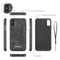 CaseMe-008 for iPhone X / XS TPU + PC Magnetic Absorption Detachable Back Cover Horizontal Flip Leather Case with Holder & Card Slots & Zipper Wallet & Photo Frame(Black)