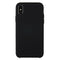 For iPhone X / XS Pure Color Liquid Silicone + PC Dropproof Protective Back Cover Case(Black)