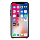 For iPhone X / XS Pure Color Liquid Silicone + PC Dropproof Protective Back Cover Case(Black)