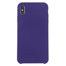 Pure Color Liquid Silicone + PC Dropproof Protective Back Cover Case for iPhone X / XS(Dark Purple)