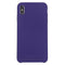 Pure Color Liquid Silicone + PC Dropproof Protective Back Cover Case for iPhone X / XS(Dark Purple)