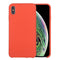 Pure Color Liquid Silicone + PC Dropproof Protective Back Cover Case for iPhone X / XS(Orange)