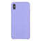 Pure Color Liquid Silicone + PC Dropproof Protective Back Cover Case for iPhone X / XS(Light Purple)