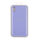 Pure Color Liquid Silicone + PC Dropproof Protective Back Cover Case for iPhone X / XS(Light Purple)