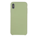Pure Color Liquid Silicone + PC Dropproof Protective Back Cover Case for iPhone X / XS(Mint Green)