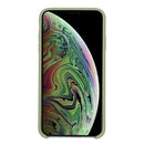 Pure Color Liquid Silicone + PC Dropproof Protective Back Cover Case for iPhone X / XS(Mint Green)