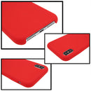 For iPhone X / XS Pure Color Liquid Silicone + PC Dropproof Protective Back Cover Case(Red)