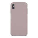 Pure Color Liquid Silicone + PC Dropproof Protective Back Cover Case for iPhone X / XS (Lavender Purple)