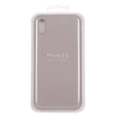 Pure Color Liquid Silicone + PC Dropproof Protective Back Cover Case for iPhone X / XS (Lavender Purple)