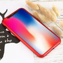 360 Degree Full Coverage Detachable PC Protective Cover Case with Tempered Glass Film for iPhone X (Red)