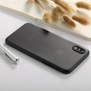 For iPhone X / XS Ultra-thin Frosted PP Protective Back Cover Case(Black)