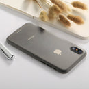 For iPhone X / XS Ultra-thin Frosted PP Protective Back Cover Case (Grey)