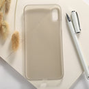 For iPhone X / XS Ultra-thin Frosted PP Protective Back Cover Case (Grey)