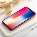 For iPhone X / XS Ultra-thin Frosted PP Protective Back Cover Case (Magenta)