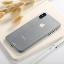 For iPhone X / XS Ultra-thin Frosted PP Protective Back Cover Case (White)