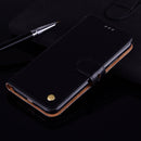 For iPhone X / XS Business Style Oil Wax Texture Horizontal Flip Leather Case with Holder & Card Slots & Wallet (Black)