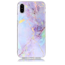 For iPhone X / XS Pink Gold Marble Pattern Soft Protective Back Cover Case