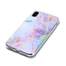 For iPhone X / XS Pink Gold Marble Pattern Soft Protective Back Cover Case