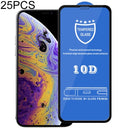 25 PCS 9H 10D Full Screen Tempered Glass Screen Protector for iPhone 11 Pro / XS / X