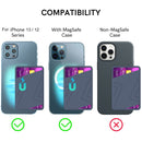 Silicone Wallet Pouch Card Case Magsafing Card Holder for iPhone 13 Series / iPhone 12 Series (Blue)