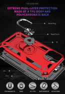 Armor Shockproof TPU + PC Protective Case for iPhone 11 Pro Max, with 360 Degree Rotation Holder(Red)