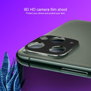 Rear Camera Lens Protection Ring Cover + Rear Camera Lens Protective Film Set for iPhone 11 (Black)