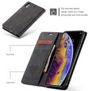 CaseMe-013 Multifunctional Retro Frosted Horizontal Flip Leather Case for iPhone XS Max, with Card Slot & Holder & Wallet(Black)