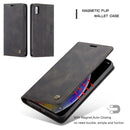 CaseMe-013 Multifunctional Retro Frosted Horizontal Flip Leather Case for iPhone XS Max, with Card Slot & Holder & Wallet(Black)