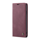 CaseMe-013 Multifunctional Retro Frosted Horizontal Flip Leather Case for iPhone XS Max, with Card Slot & Holder & Wallet(Wine Red)