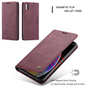 CaseMe-013 Multifunctional Retro Frosted Horizontal Flip Leather Case for iPhone XS Max, with Card Slot & Holder & Wallet(Wine Red)