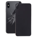 Easy Replacement Big Camera Hole Glass Back Battery Cover with Adhesive for iPhone XS Max(Black)