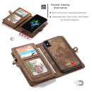 CaseMe Detachable Multifunctional Horizontal Flip Leather Case for iPhone XS Max, with Card Slot & Holder & Zipper Wallet & Photo Frame (Brown)