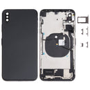 Battery Back Cover Assembly (with Side Keys & Loud Speaker & Motor & Camera Lens & Card Tray & Power Button + Volume Button + Charging Port + Signal Flex Cable & Wireless Charging Module) for iPhone XS Max(Black)
