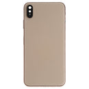 Battery Back Cover Assembly (with Side Keys & Loud Speaker & Motor & Camera Lens & Card Tray & Power Button + Volume Button + Charging Port + Signal Flex Cable & Wireless Charging Module) for iPhone XS Max(Gold)