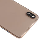Battery Back Cover Assembly (with Side Keys & Loud Speaker & Motor & Camera Lens & Card Tray & Power Button + Volume Button + Charging Port + Signal Flex Cable & Wireless Charging Module) for iPhone XS Max(Gold)