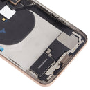 Battery Back Cover Assembly (with Side Keys & Loud Speaker & Motor & Camera Lens & Card Tray & Power Button + Volume Button + Charging Port + Signal Flex Cable & Wireless Charging Module) for iPhone XS Max(Gold)
