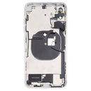 Battery Back Cover Assembly (with Side Keys & Loud Speaker & Motor & Camera Lens & Card Tray & Power Button + Volume Button + Charging Port + Signal Flex Cable & Wireless Charging Module) for iPhone XS Max(White)