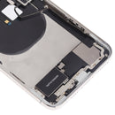 Battery Back Cover Assembly (with Side Keys & Loud Speaker & Motor & Camera Lens & Card Tray & Power Button + Volume Button + Charging Port + Signal Flex Cable & Wireless Charging Module) for iPhone XS Max(White)