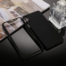 360 Degrees Full Coverage Detachable PC Case with Tempered Glass Film for iPhone XS Max (Black)