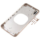 Transparent Back Cover with Camera Lens & SIM Card Tray & Side Keys for iPhone XS Max(Gold)